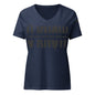 THE Melanated Mecca Women’s Relaxed V-Neck T-Shirt