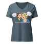 Mid-Century Modern Girls 4 Kamala Women’s V-Neck T-Shirt