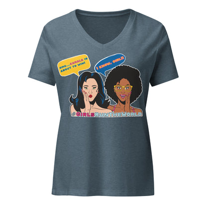 Girls Run The World Women’s V-neck T-shirt