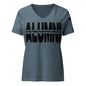 THE Melanated Mecca ALUMNI Women’s Relaxed V-Neck T-Shirt