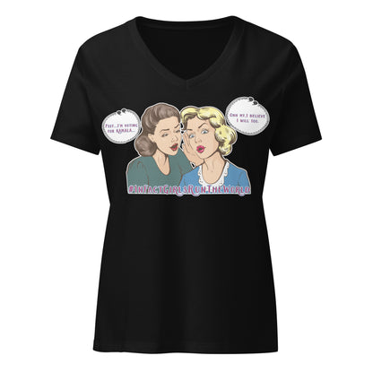 Mid-Century Modern Girls 4 Kamala Women’s V-Neck T-Shirt