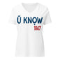 U Know 1867 Women’s V-Neck T-Shirt - Blue + Red